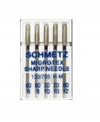 Semi-flat machine needles Schmetz 5 pcs. for microtex