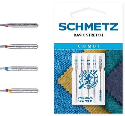 Igły półpłaskie Schmetz 130/705 H V5S K20 75-90 combi basic stretch 5 szt.
