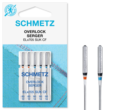 Igły półpłaskie Schmetz ELX705 SUK CF VZS mix 80-90 Jersey DO OWERLOKA 5 szt.