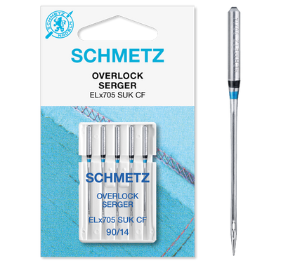 Igły półpłaskie Schmetz ELX705 SUK CF VDS 90 Jersey DO OWERLOKA 5 szt.
