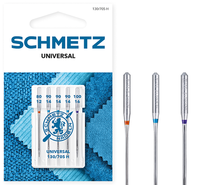 Igły półpłaskie Schmetz 130/705 H VOS mix 80-100 uniwersalne 5 szt.