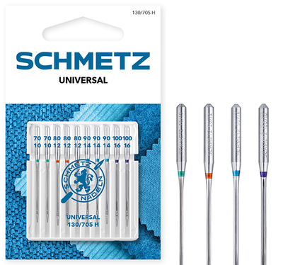 Igły półpłaskie Schmetz 130/705 H XKS mix 70-100 uniwersalne 10 szt.