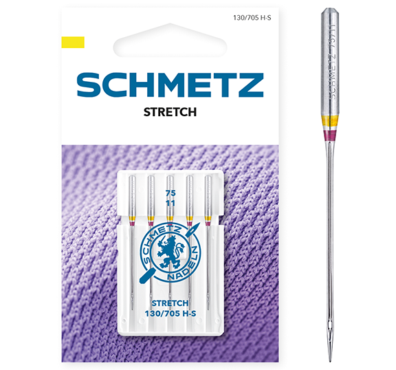 Igły półpłaskie Schmetz 130/705 H-S VMS 75 stretch 5 szt.