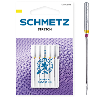 Igły półpłaskie Schmetz 130/705 H-S VMS 75 stretch 5 szt.
