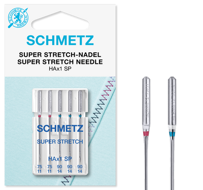 Igły półpłaskie Schmetz HAX1 SP VTS mix 75-90 super stretch 5 szt.