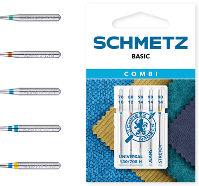 Igły półpłaskie Schmetz 130/705 H VVS 70-90 combi basic 5 szt.