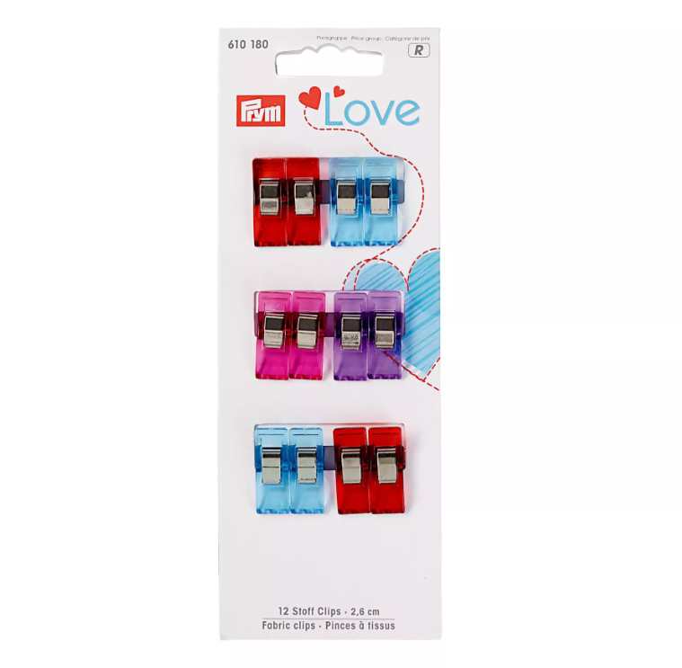 Klipsy krawieckie do tkanin Prym Love 2,6 cm, 12 szt.