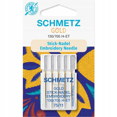 Needles for embroidery SCHMETZ for metallic threads 5x75 130/705 H-ET VMS
