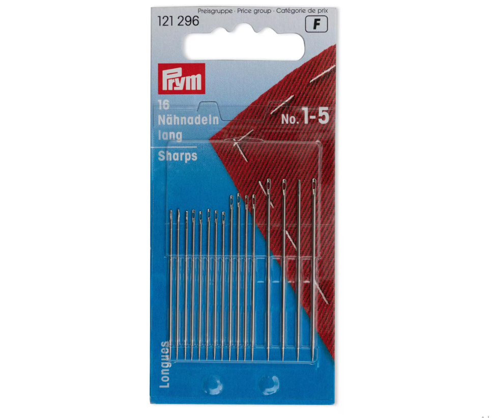 Igły do szycia ręcznego Prym długie nr 1-5, 16 szt.