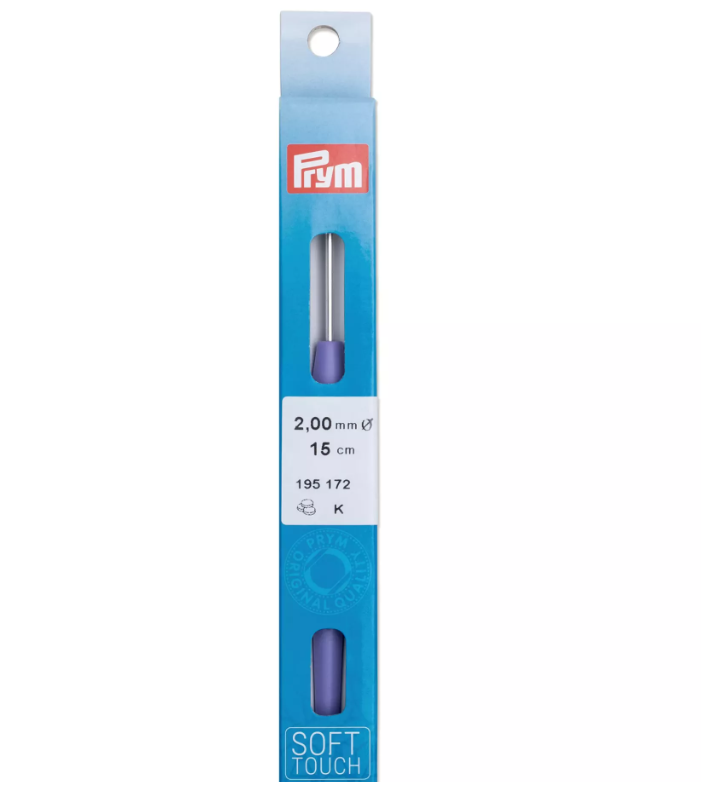 Szydełko aluminiowe Prym 2 mm z miękkim uchwytem